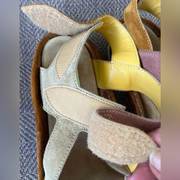 Materia Prima by Goffredo Fantini Designer Capri Suede Sandal Multi Color SZ 10 - Picture 6 of 13